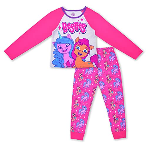 My Little Pony Moonbow and Sunny Girls Long Sleeve Shirt and Pants Set for Little and Big Kids White