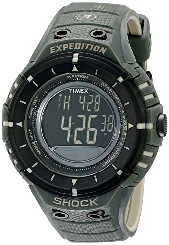 Timex Men's T49612 Expedition Shock Digital Compass Olive/Black Resin Strap Watch