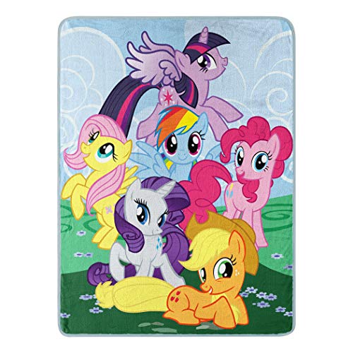 Hasbro's My Little Pony 'Join The Herd' Micro Raschel Throw Blanket, 46' x 60', Multi Color