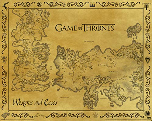 Pyramid America Game of Thrones Antique Map Cool Wall Decor Art Print Poster 20x16