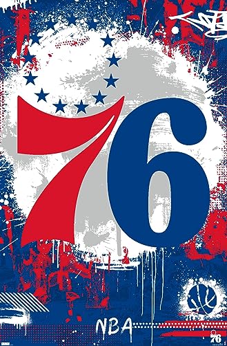 Trends International NBA Philadelphia 76ers - Maximalist Logo 23 Wall Poster