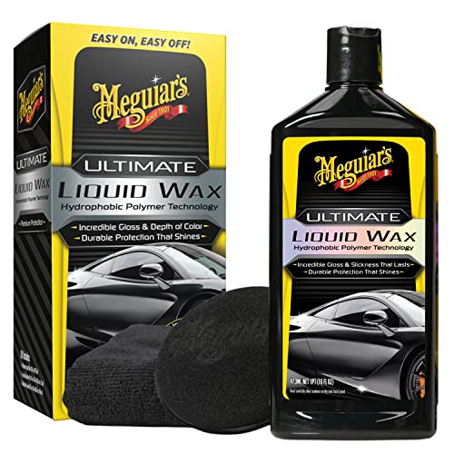 Meguiar's G210516 Ultimate Liquid Wax, Durable Protection that Shines, Towel and Pad Included - 16 Oz Bottle