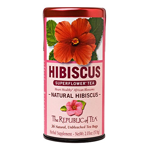 The Republic of Tea Natural Hibiscus Superflower Tea (36 Tea Bags)