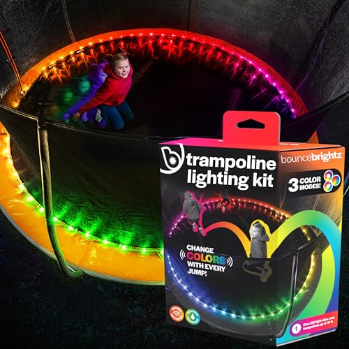 Brightz Bounce LED Trampoline Lights Trampoline Accessories for Kids Trampoline Toys Trampoline Games 14 14ft 16 16ft 15 15ft Summer Fun for Kids Outdoor Trampoline Game Trampoline Stuff