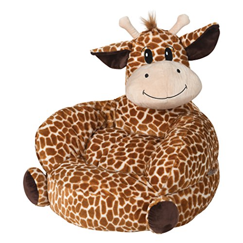 Trend Lab Giraffe Toddler Chair Plush Character Kids Chair Comfy Furniture Pillow Chair for Boys and Girls, 21 x 19 x 19 inches