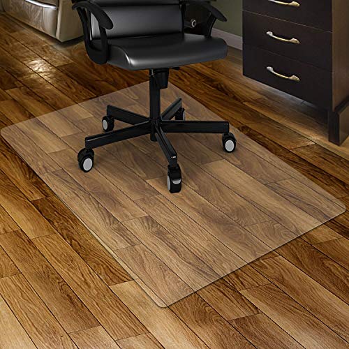 Kuyal Clear Chair mat for Hard Floors 36 x 48 inches Transparent Floor Mats Wood/Tile Protection Mat for Office & Home (36' X 48' Rectangle)