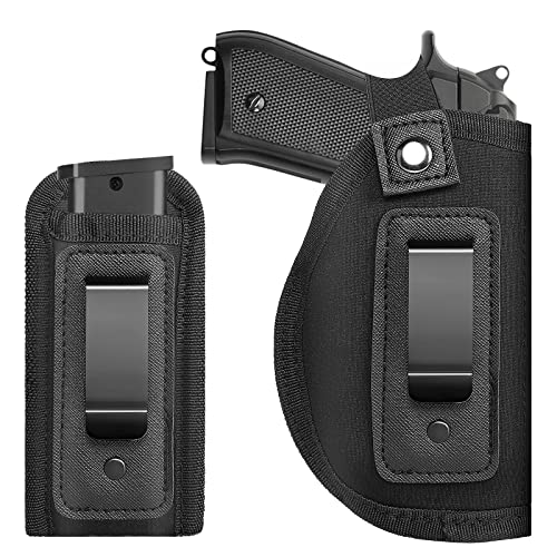 UrbanX Universal Right or Left OWB Gun Laser Holster with Extra Mag Holster Pouch for CZ 52 7.62×25mm Tokarev