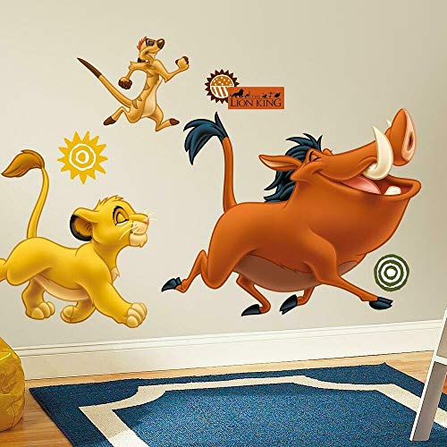 RoomMates RMK1922GM Lion King Peel & Stick Giant Wall Decals, Multicolor