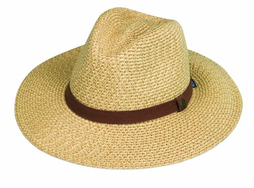 Wallaroo Hat Company Men’s Outback Fedora Sun Hat – UPF 50+, Modern, Adjustable, Packable, Designed in Australia, Natural, Large/Extra Large