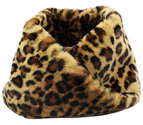 Libbysue Women's Winter Faux Fur Infinity Scarf Loop Circle Neck Warmer… (Leopard)