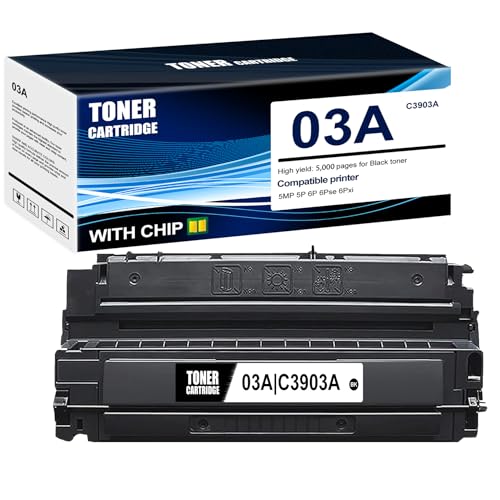 1-Pack Black 03A C3903A Toner Cartridge: Compatible 03A C3903A Replacement for HP 5MP 5P 6P 6Pse 6Pxi Printer