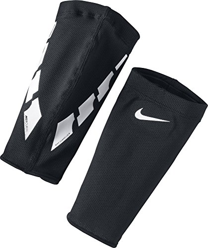 Nike Unisex's Lock Elite Football Guard Sleeves (Pair of 1), Black/White/White, M