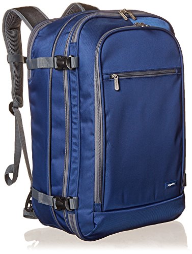 Amazon Basics Carry-On Travel Backpack - Navy Blue