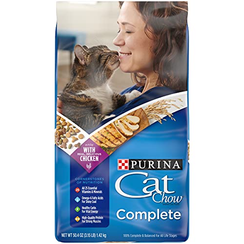 Purina Cat Chow High Protein Dry Cat Food, Complete - (Pack of 4) 3.15 lb. Bags