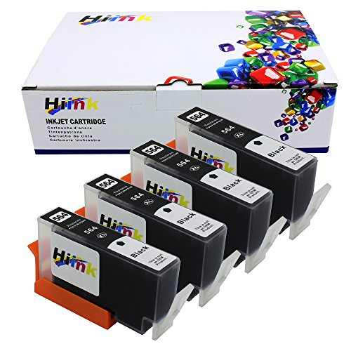 HIINK Compatible Ink Cartridges Replacement for HP 564XL 564 Black Ink Cartridges(CN684WN)(Black, 4-Pack)