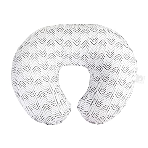 Boppy Nursing Pillow Original Support, Gray Cable Stitches, Ergonomic Nursing Essentials for Bottle and Breastfeeding, Firm Fiber Fill, with Removable Nursing Pillow Cover, Machine Washable