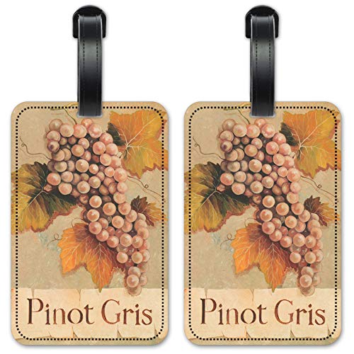 Pinot Gris - Luggage ID Tags - Suitcase Identification Cards - Set of 2