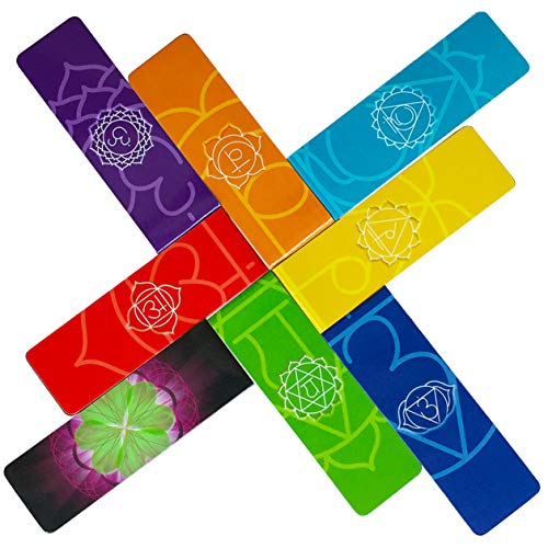 The 7 Chakras Magnetic Bookmarks Set of Chakra Guide and 8 Long Book-Markers Magnets for Books, Journals, or Holding Small Notes