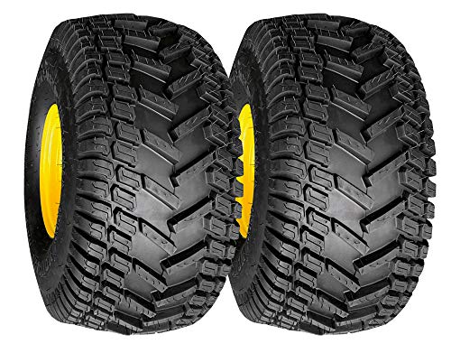 Turf Traction 20x8.00-8 Rear Tire Assembly Replacements for John Deere Riding Mowers, Set of 2