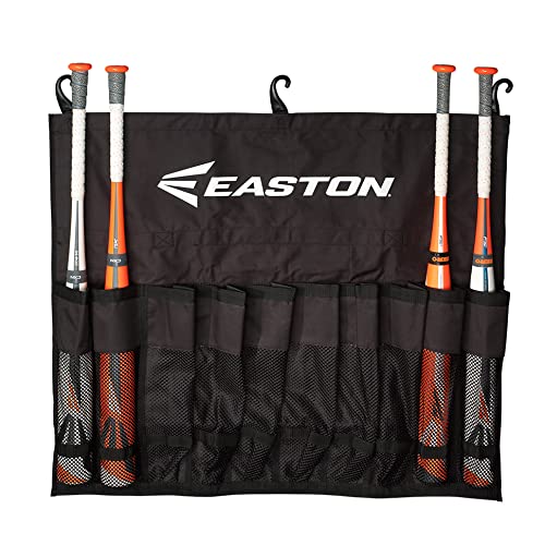 Easton | TEAM HANGING BAT BAG | Holds 10 Baseball / Softball Bats | Includes 3 Fence Hooks + Travel Straps