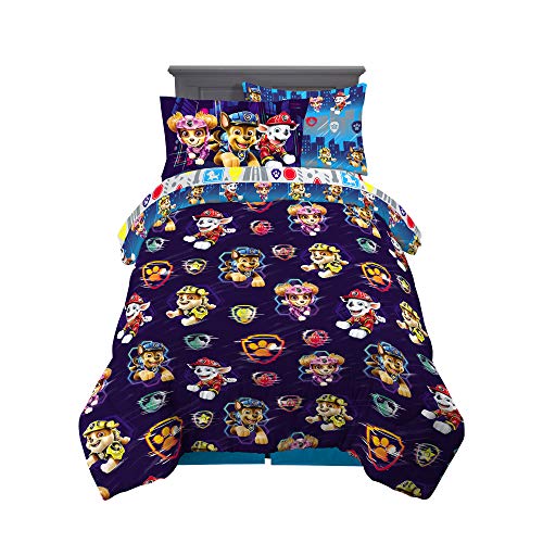 Franco Kids Bedding Super Soft Comforter and Sheet Set with Sham, 5 Piece Twin Size, Paw Patrol Movie