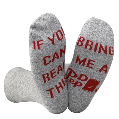 2PAIRS Drinking Gift If You Can Read This Bring Me A Drinking Novelty Socks For Men Women （D Red）