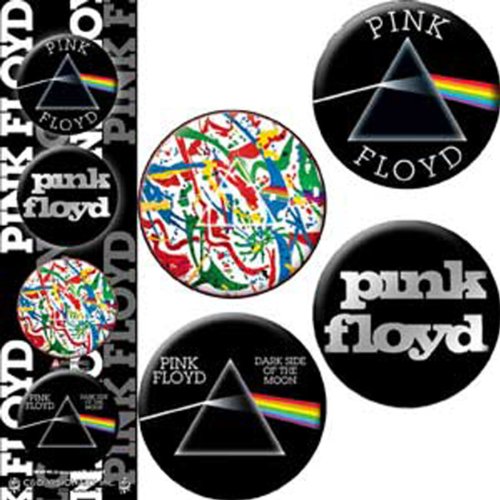 C&D Visionary Licenses Products Pink Floyd Dark Side of The Wall Assorted Artworks 1.25' Button Set, 4-Piece