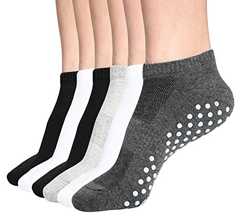 DIBAOLONG Non Slip Yoga Socks for Women, Anti-Skid Gripper Socks Pilates Barre Bikram Fitness Socks with Grips