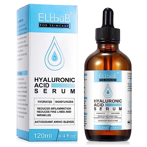Hyaluronic Acid Serum for Face - 120ml Anti-Aging, Moisturizing Wrinkle Serum for Erasing Fine Lines and Wrinkles Soft Hydrating Easy Absorption Anti Aging Serum
