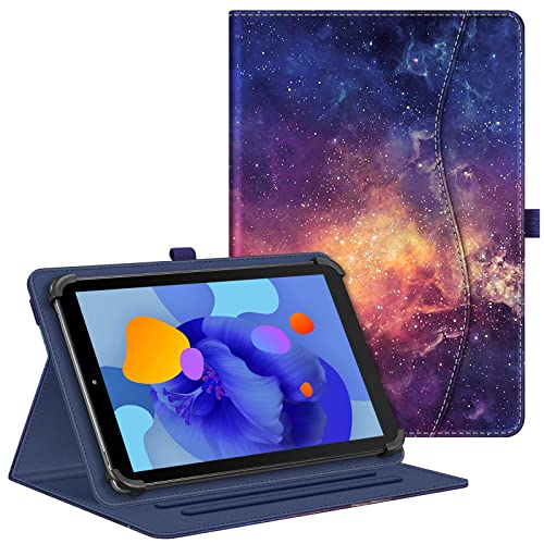 Fintie Universal Case for 9 10 10.1 inch Tablet - [Hands Free] Multi-Angle Viewing Stand Cover with Pocket for TCL, REVVL Tab 5G, UMIDIGI, ZZB, TECLAST and More 9' - 10.5' Tablet (Galaxy)