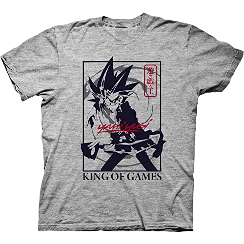 Ripple Junction Yu-Gi-Oh! Duel Monsters Yugi King of Games Anime Adult T-Shirt Officially Licensed Large Heather Grey