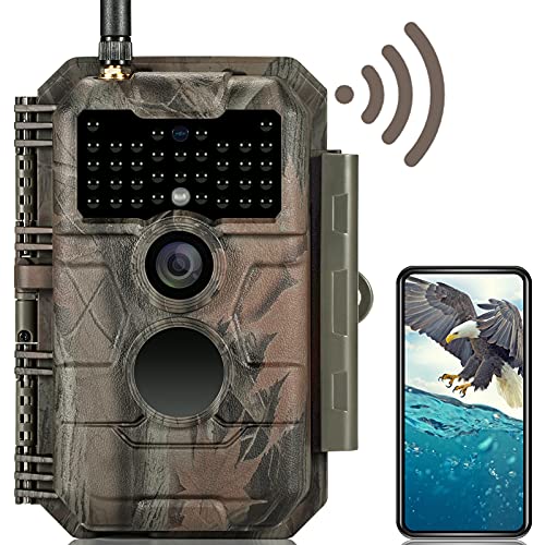GardePro E6 Trail Camera WiFi 32MP 1296P Game Camera with No Glow Night Vision Motion Activated Waterproof for Wildlife Deer Scouting Hunting or Property Security, Camo