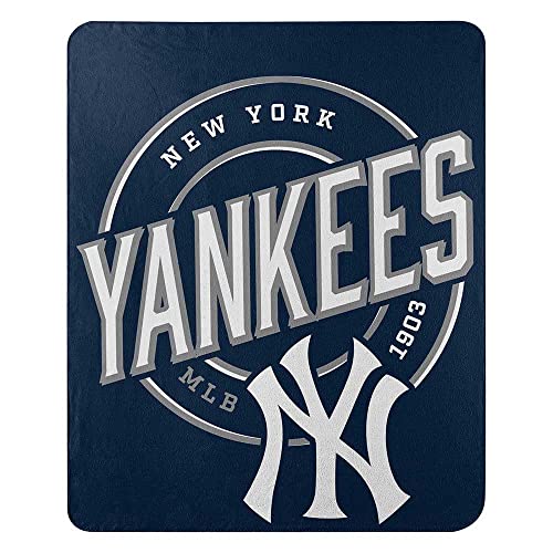 Northwest Officially Licensed MLB Fleece Throw Blanket 50' x 60' (New York Yankees)