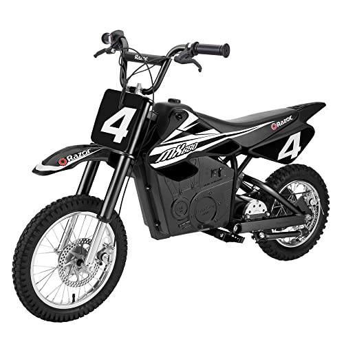 Razor MX650 Dirt Rocket Adult and Teen Ride On High Torque Electric Motocross Motorcycle Dirt Bike, Speeds Up to 17 Miles Per Hour, Black