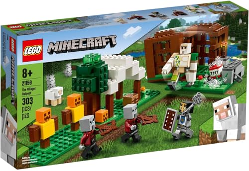 LEGO Minecraft The Pillager Outpost 21159 Awesome Action Figure Brick Building Playset for Kids Minecraft Gift (303 Pieces)