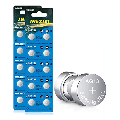 JNKXIXI 20 Pack LR44 Lr 44b l1154c AG13 SR44 Batteries A76 357 303 1154 1.5 Volt Ornament Batteries Button Coin Cell Battery