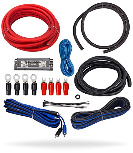 InstallGear 4 Gauge Amp Kit - Amp Kit with Amplifier Installation Wiring True Spec and Soft Touch Wire - 4 Gauge Wire - Amp Wiring Kit 4 Gauge - Sub Wiring Kit - Amp Wire Kit