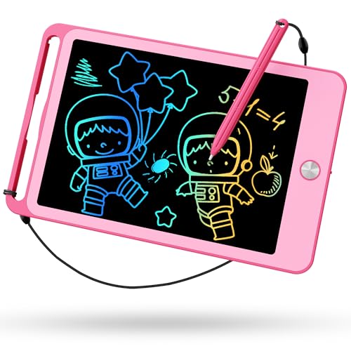 TEKFUN Kids Toys for 3+ Years Old Boys Girls Toddler, 8.5inch LCD Writing Tablet Erasable Drawing Tablet Writing Pads, Kids Travel Learning Toys Boys Girls Birthday Gifts Age 3 4 5 6 7 (Pink)