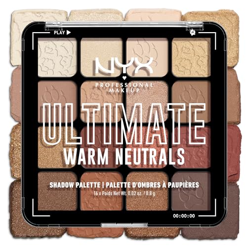 NYX PROFESSIONAL MAKEUP Ultimate Shadow Palette, Eyeshadow Palette - Warm Neutrals