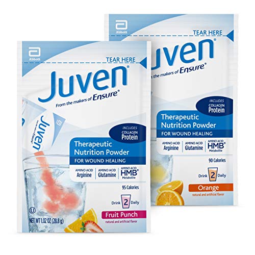 Juven Therapeutic Nutrition Drink Mix Powder for Wound Healing Support, Includes Collagen Protein, Variety Pack, 30 Count