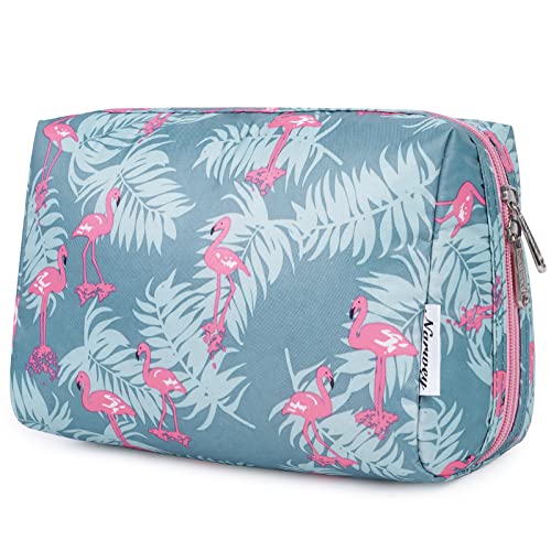 Large Makeup Bag Zipper Pouch Travel Cosmetic Organizer for Women (Large, Flamingo)