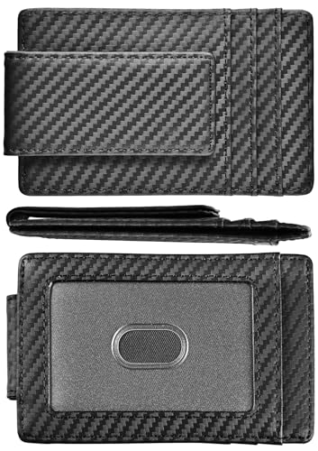 kinzd Money Clip, Front Pocket Wallet, Leather RFID Blocking Strong Magnet thin Wallet