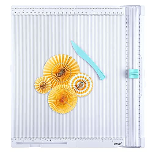 Ecraft Paper Trimmer Scoring Board: 12 x12 inch Craft Paper Cutter - Folding & Scorer for Cover of Book & Gift Box and Photo etc