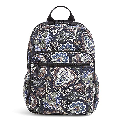 Vera Bradley Women's Cotton XL Campus Backpack, Java Navy Camo - Recycled Cotton, One Size