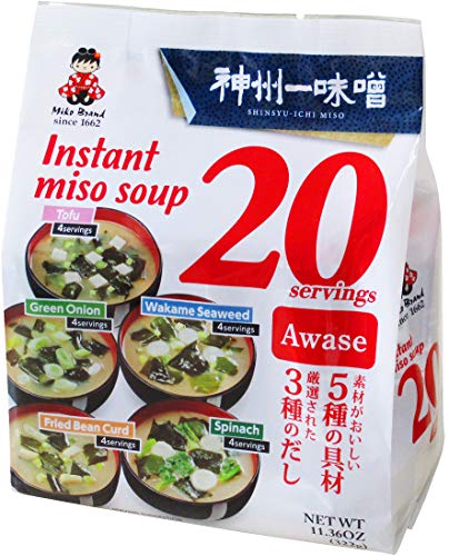 Miko Brand Miso Soup 20 Piece Value Pack, Awase, 11.36 Ounce (Pack of 1)
