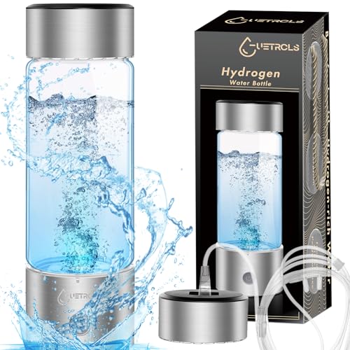 Hydrogen Water Bottle 2024, Hydrogen Water Bottle Generator Improve Water in 3 Minutes Mothers Day Gifts for Mom, Hydrogen Water Ionizer Machine with SPE PEM for Home, Office, Travel, Drinking(Silver)