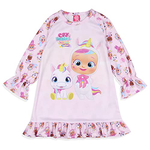 INTIMO Cry Babies Magic Tears Girls' Show Unicorn Sleep Pajama Dress Nightgown (2T) Pink