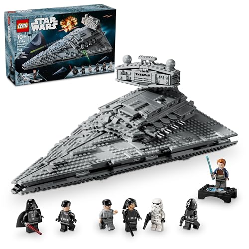 LEGO Star Wars Imperial Star Destroyer Buildable Starship Set, Star Wars Toy for Kids with Darth Vader & 25th Anniversary Minifigure Cal Kestis, Star Wars Gift for Boys, Girls and Fans, 75394