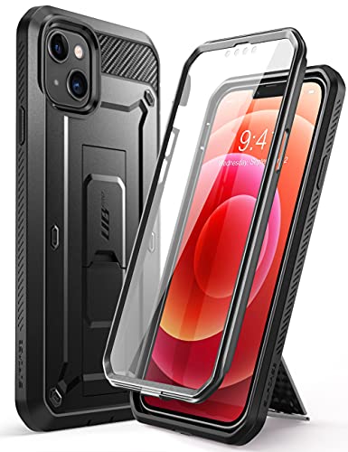 SUPCASE Unicorn Beetle Pro Series Case for iPhone 13 Mini (2021 Release) 5.4 Inch, Built-in Screen Protector Full-Body Rugged Holster Case (Black)