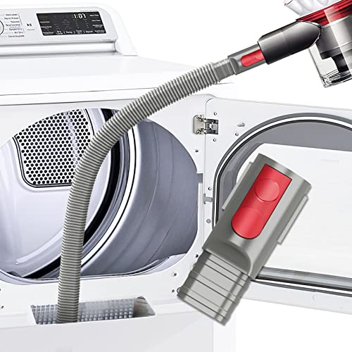 Sealegend Dryer Vent Cleaner Kit Compatible with Dyson Dryer Lint Vacuum Attachment Removes Deep Lint Adapter Compatible with Dyson V7 V8 V10 V11 V12 V15 etc Cordless Vacuum Cleaner